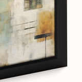 Close-up of an abstract strokes wall art design on a framed canvas, showcasing vibrant colors and dynamic brushstrokes, perfect for modern home decor.