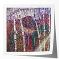 Modern Wall Art: Abstract Birch Forest in Vibrant Hues