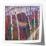 Modern Wall Art: Abstract Birch Forest in Vibrant Hues