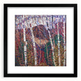 Modern Wall Art: Abstract Birch Forest in Vibrant Hues