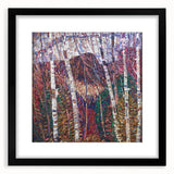 Modern Wall Art: Abstract Birch Forest in Vibrant Hues