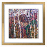 Modern Wall Art: Abstract Birch Forest in Vibrant Hues