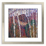 Modern Wall Art: Abstract Birch Forest in Vibrant Hues