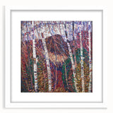 Modern Wall Art: Abstract Birch Forest in Vibrant Hues