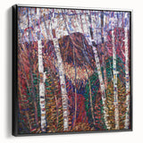 Modern Wall Art: Abstract Birch Forest in Vibrant Hues