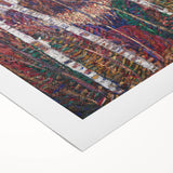 Modern Wall Art: Abstract Birch Forest in Vibrant Hues
