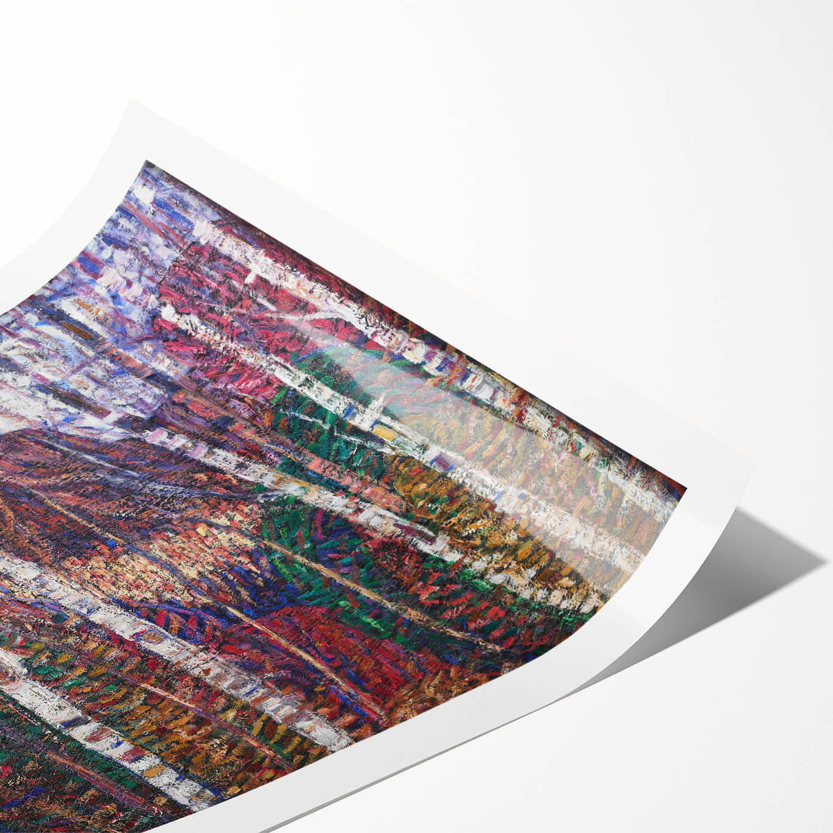 Modern Wall Art: Abstract Birch Forest in Vibrant Hues