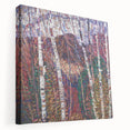 Modern Wall Art: Abstract Birch Forest in Vibrant Hues