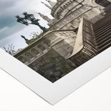 Rolled canvas artwork showcasing a serene landscape with a majestic castle nestled among lush greenery, ideal for home decor. Perfect for adding a touch of elegance and tranquility to any room.