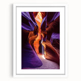 Framed landscape artwork showcasing a serene cave scene, featuring rich earth tones and intricate details, designed to enhance home decor aesthetics.