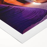 Rolled canvas art showcasing a vibrant landscape with intricate cave designs, ideal for home decor. Packaged securely in a protective cardboard tube for safe delivery.