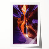 Vibrant rolled print showcasing a stunning landscape with intricate cave formations, ideal for home decor, packaged securely in a protective tube for delivery.