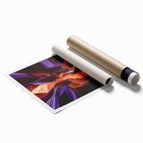 Rolled print showcasing a stunning landscape with intricate cave formations, featuring earthy tones and detailed textures, ideal for home decor or art enthusiasts.