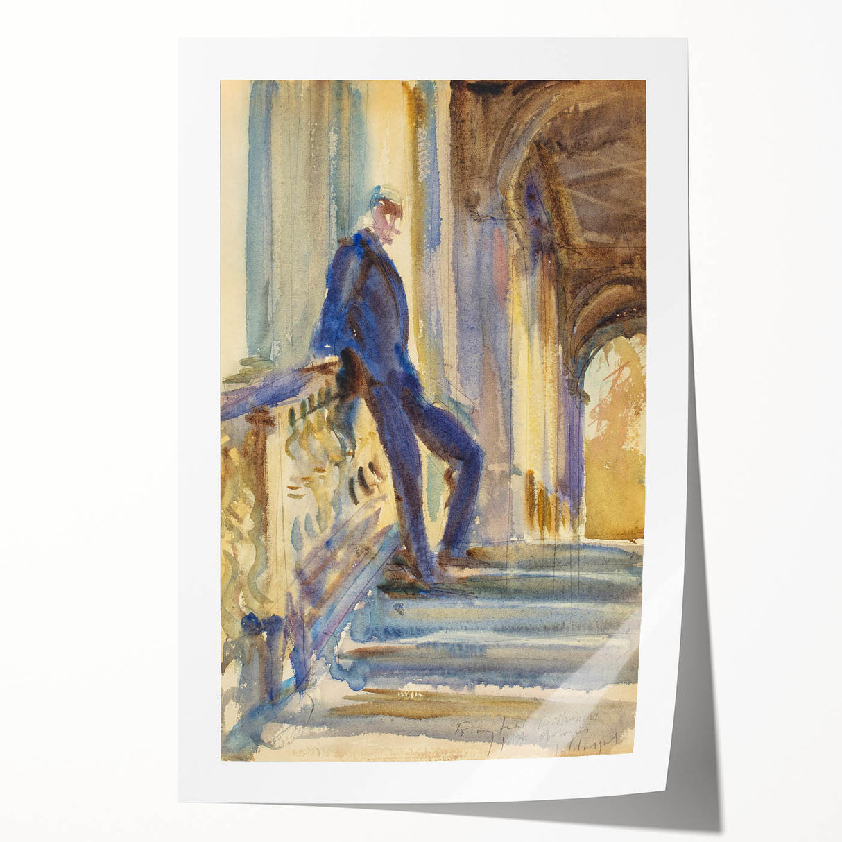 Romanticism Art: Sir Neville Wilkinson by Sargent Canvas Print