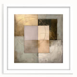 Luxury Abstract Bedroom Wall Art - Gold and Beige Canvas Print