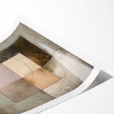 Luxury Abstract Bedroom Wall Art - Gold and Beige Canvas Print