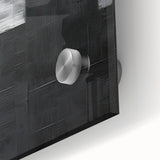 Framed Dining Room Prints - Black & Silver Textured Abstract Art