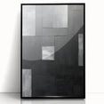 Framed Dining Room Prints - Black & Silver Textured Abstract Art