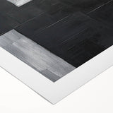 Framed Dining Room Prints - Black & Silver Textured Abstract Art