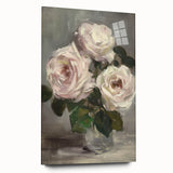 Soft Rose Elegance - Contemporary Floral Wall Art for Living Room