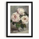 Soft Rose Elegance - Contemporary Floral Wall Art for Living Room