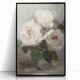 Soft Rose Elegance - Contemporary Floral Wall Art for Living Room
