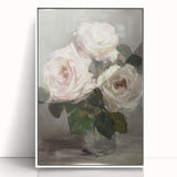Soft Rose Elegance - Contemporary Floral Wall Art for Living Room