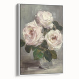 Soft Rose Elegance - Contemporary Floral Wall Art for Living Room