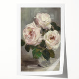 Soft Rose Elegance - Contemporary Floral Wall Art for Living Room