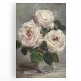 Soft Rose Elegance - Contemporary Floral Wall Art for Living Room