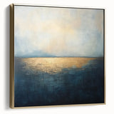 Framed Office Art - Abstract Blue & Gold Corporate Wall Decor