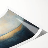 Framed Office Art - Abstract Blue & Gold Corporate Wall Decor