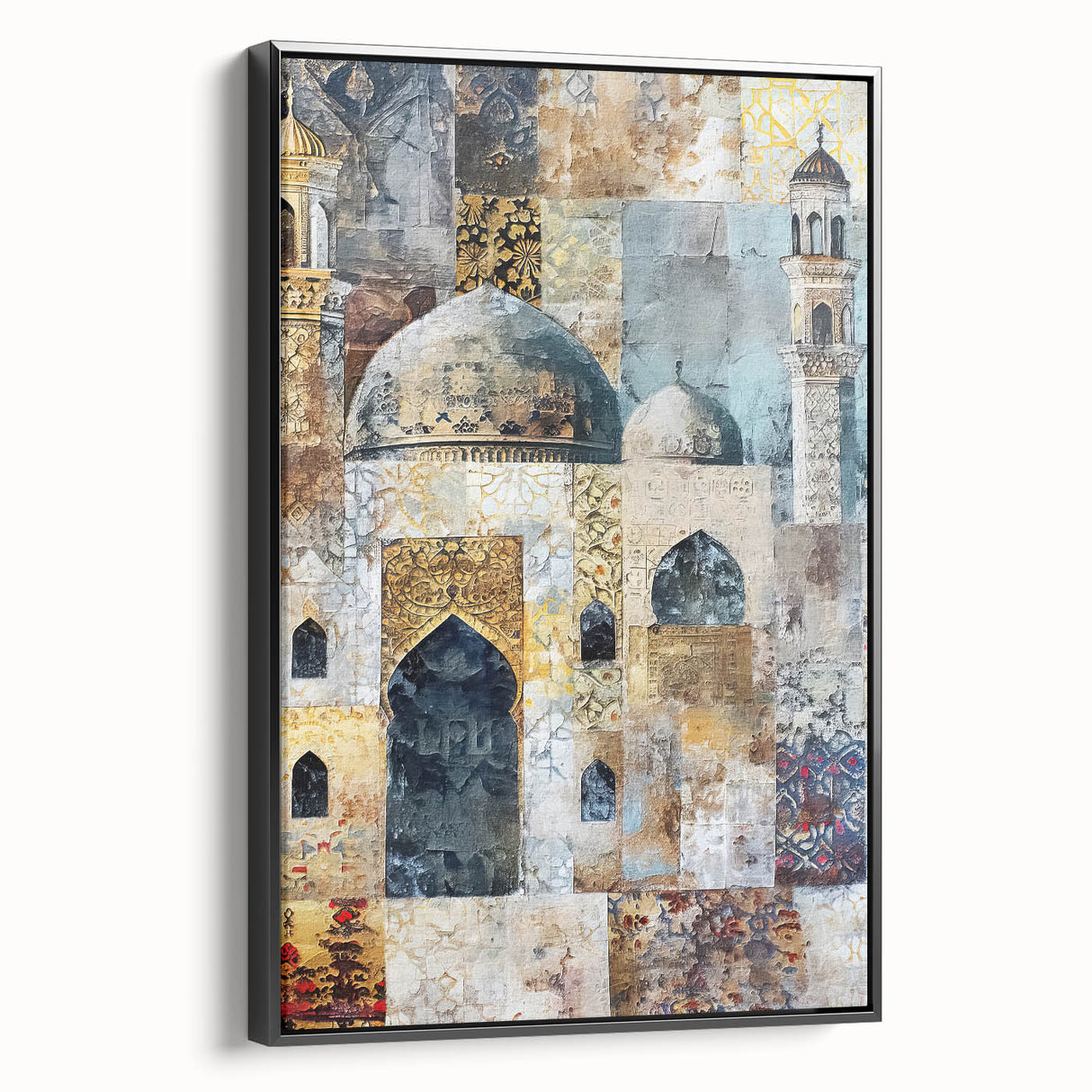 Framed abstract architecture wall art showcasing a dynamic black design, viewed from the side. Ideal for modern home decor, enhancing contemporary spaces.