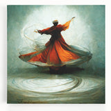 Abstract figurative wall art on stretched canvas showcases vibrant colors and dynamic shapes, perfect for modern decor. Ideal for enhancing living spaces with artistic flair.