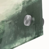 Abstract landscape wall art print showcasing vibrant colors and textured details, featuring a close-up view of acrylic glass finish, perfect for modern decor.