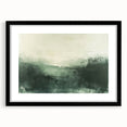 Abstract landscape wall art in a sleek black frame with a white mat, showcasing vibrant colors and unique patterns, perfect for modern home decor.