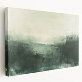 Abstract landscape wall art on stretched canvas, showcasing vibrant colors and intricate patterns, perfect for modern home decor. Side view emphasizes the canvas depth and quality.