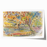 Expressionist Art: Fisherman by Arnold Peter Weisz-Kubínčan Print