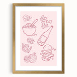 Extra large framed abstract art print with textured gold and black patterns, ideal for living room decor.