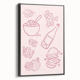 Black and white vintage poster art of a landscape on framed canvas, ideal for bedroom wall decor.