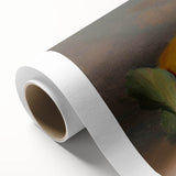 Art Deco style poster of vibrant, assorted fruits on rolled canvas, ideal for nursery wall art or dining room decor.