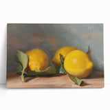 Large black and white stretched canvas featuring assorted fruits, ideal for kitchen wall art.