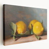 Large stretched canvas featuring a colorful fruit design, suitable for kitchen wall art.