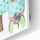 Girls Room Wall Art - Rocket & Tree Kids Room Art Prints