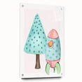 Girls Room Wall Art - Rocket & Tree Kids Room Art Prints