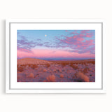Desert landscape framed art print featuring a warm color palette with sandy tones and a white mat, ideal for modern home decor and interior design.