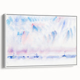 Minimalist Modern Wall Art - Bermuda Sky and Sea with Boats - Contemporary Art