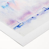 Minimalist Modern Wall Art - Bermuda Sky and Sea with Boats - Contemporary Art