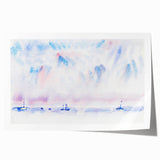 Minimalist Modern Wall Art - Bermuda Sky and Sea with Boats - Contemporary Art