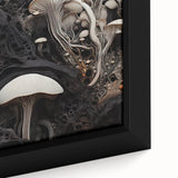 Extra large framed canvas featuring textured black wall art with colorful abstract elements, ideal for living room decor.